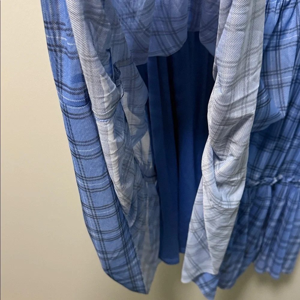 Blue Checkered Kids Dress